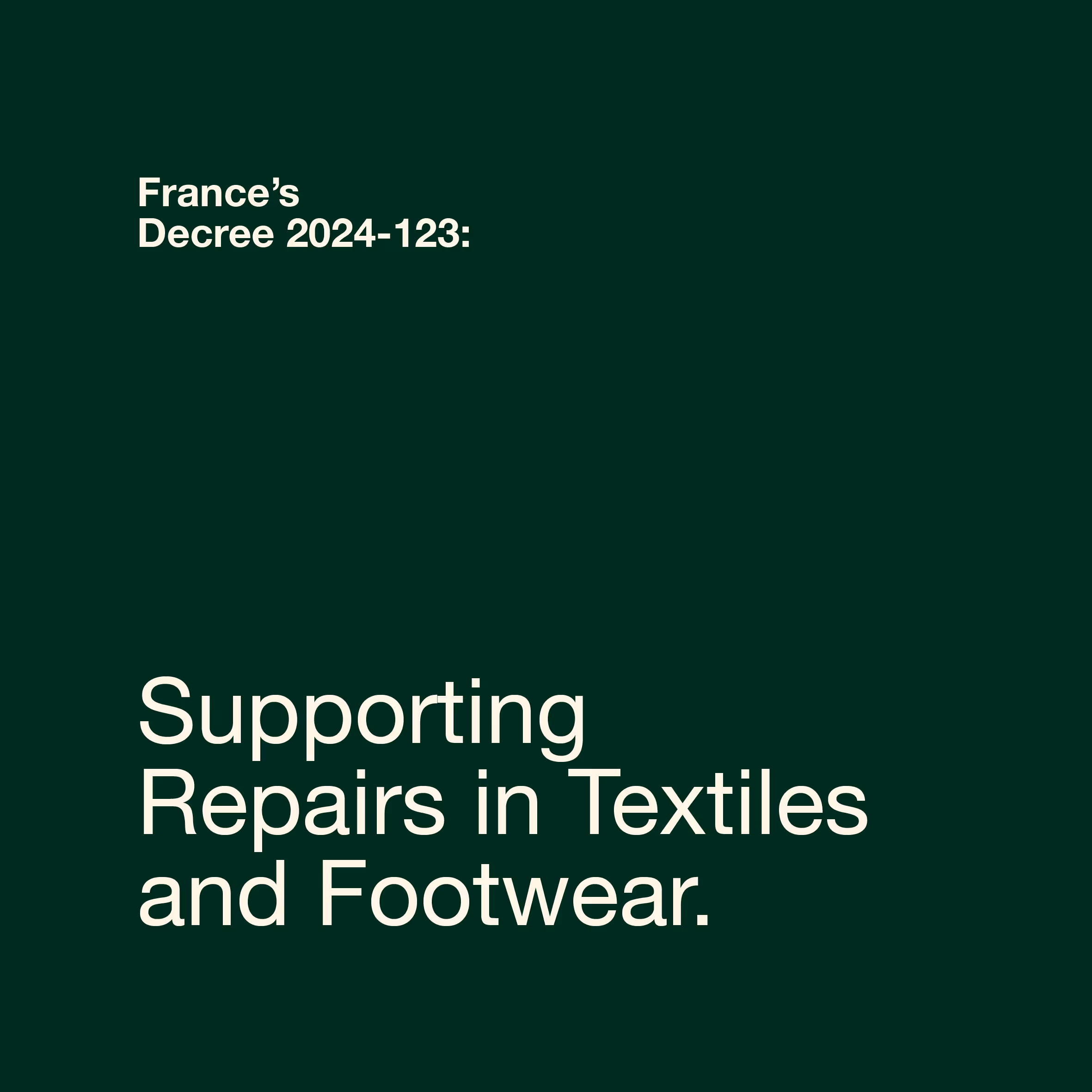 France's Decree 2024-123: Promoting Repair for Textiles and Footwear 