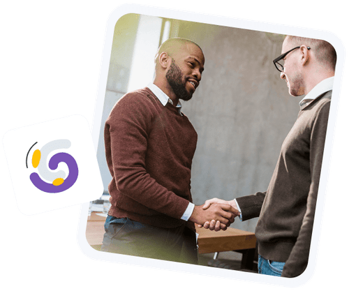 Image of two men shaking hands