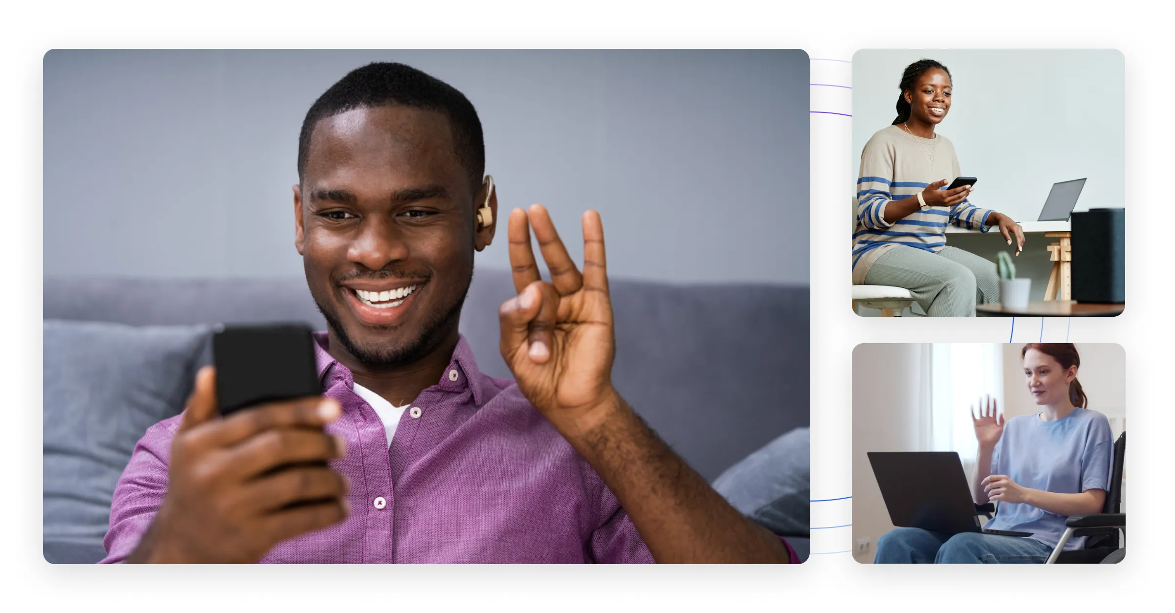 People with various disabilities using the Gro app to improve their health