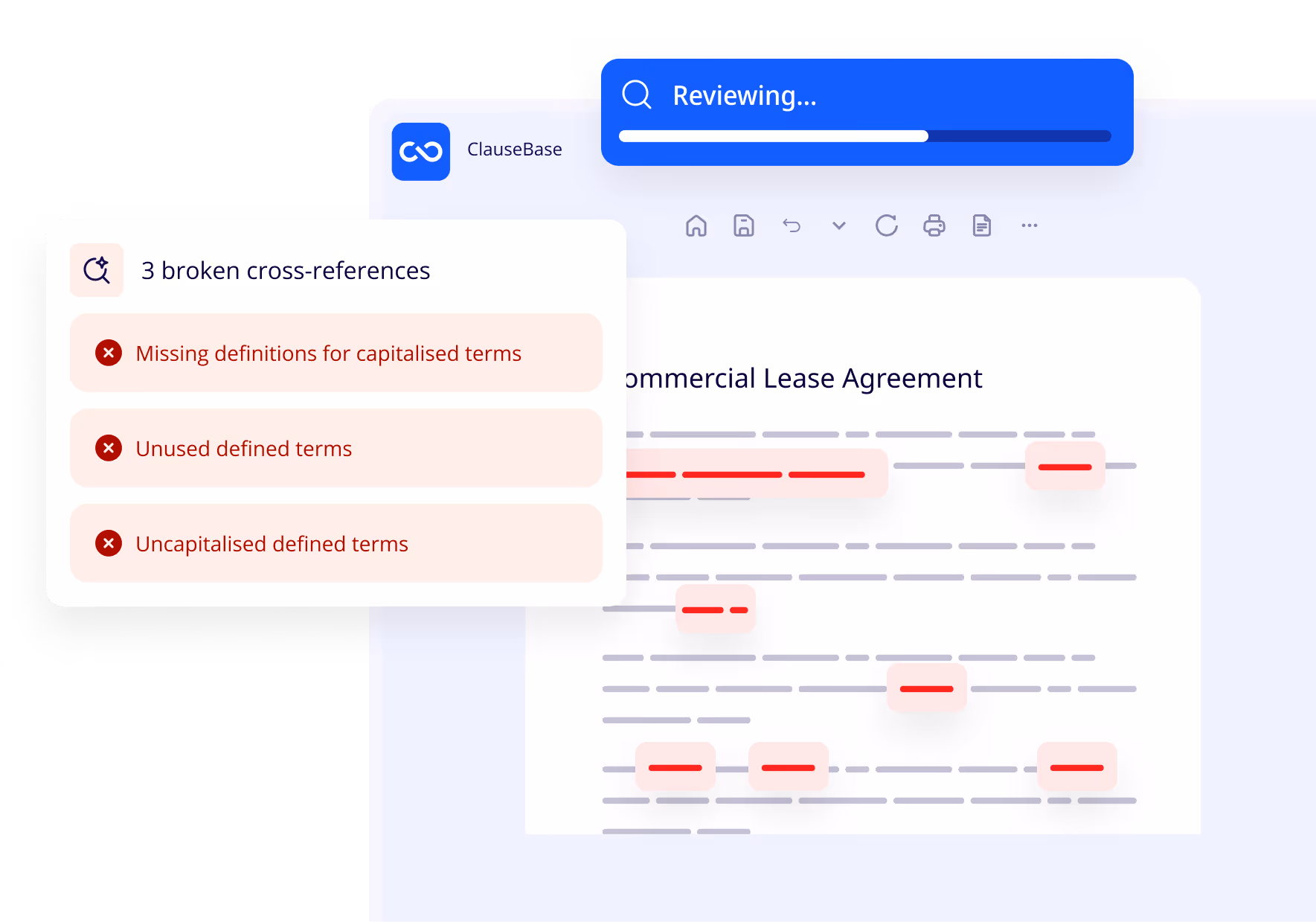 ClauseBase is using AI to review your legal documents and flags any issues it finds. 
