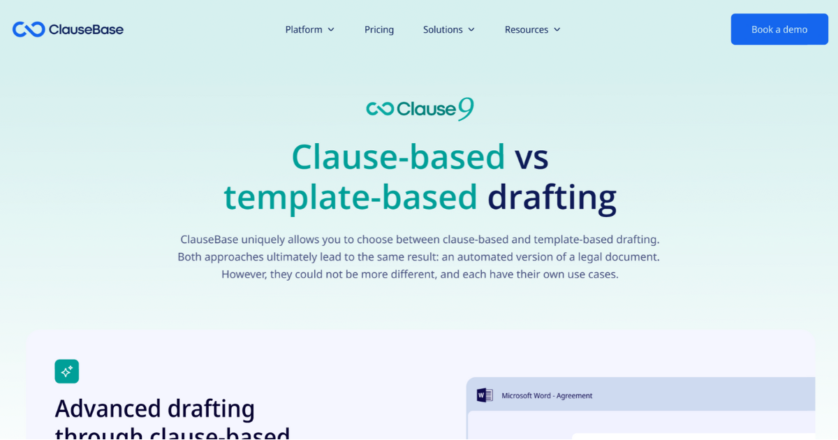 Clause9 | Clause-based vs template-based drafting