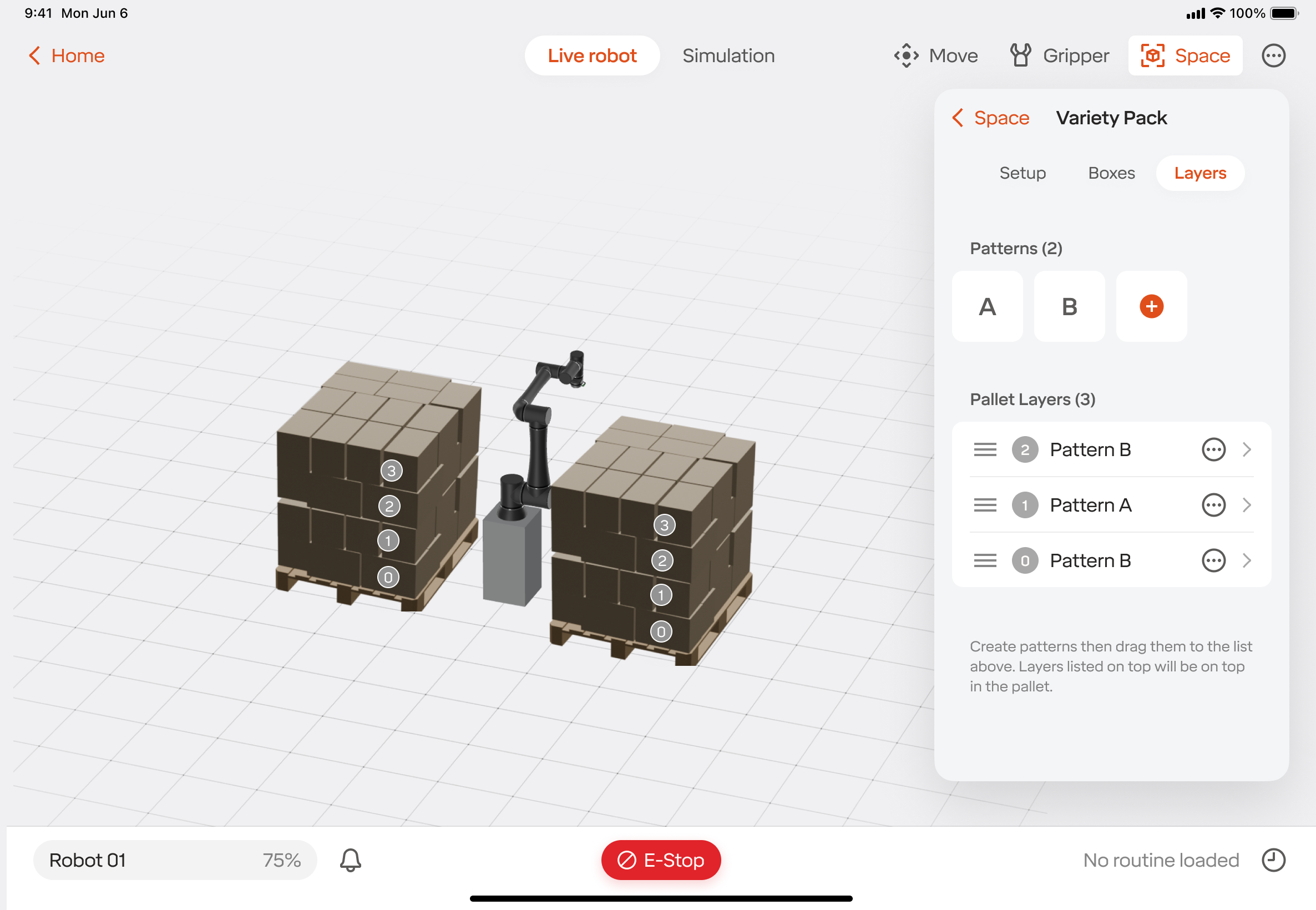 software screenshot for standardbots software