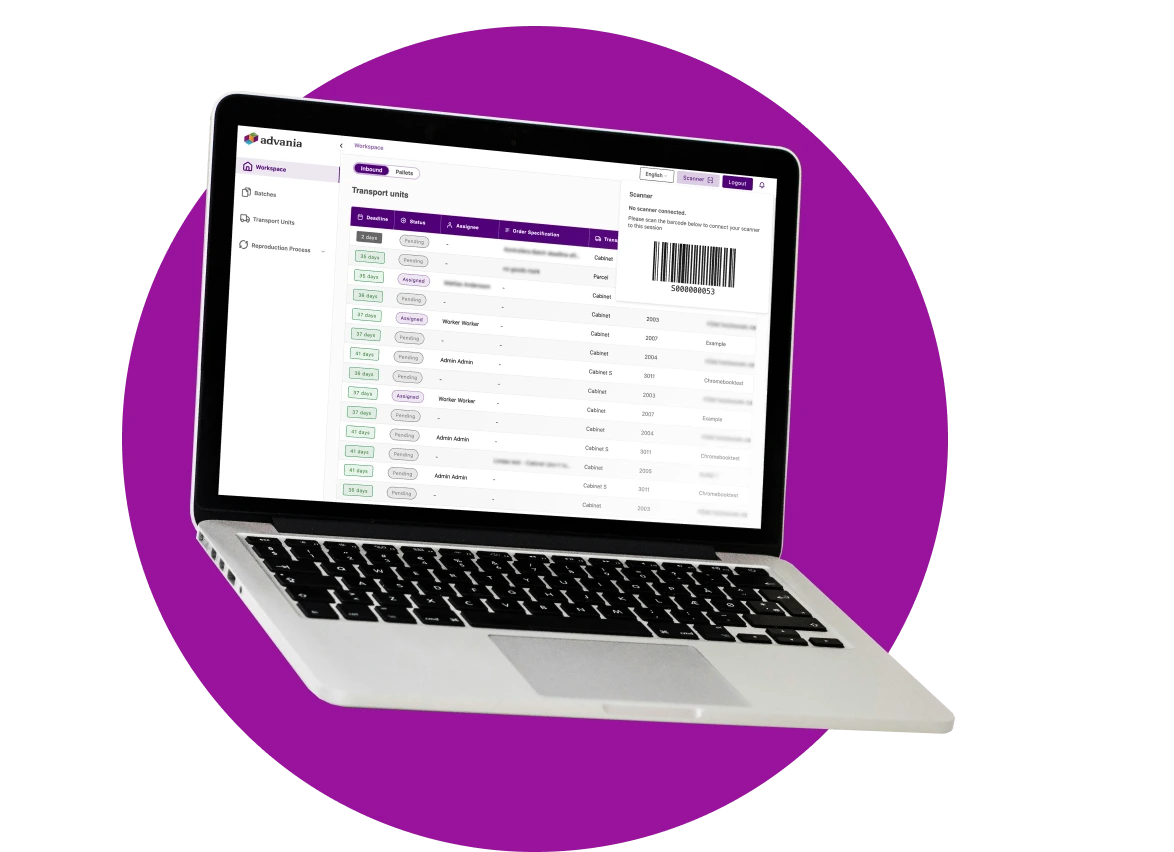 VestaConnect project screen