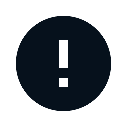 A warning sign with an exclamation point