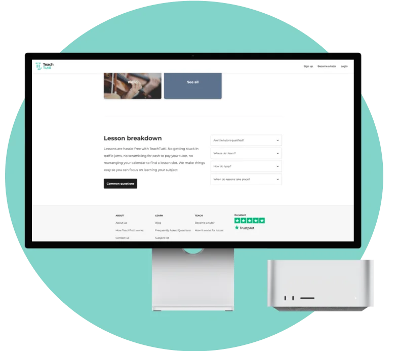 Working Model screen