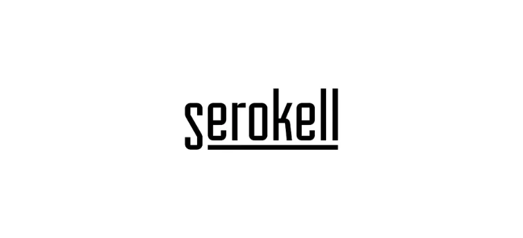 Ordet "serokell" i en sort, stiliseret, smal skrifttype med en understregning under de fleste bogstaver.