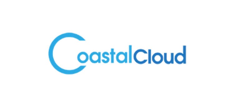 Logo für CoastalCloud, das den Markennamen in einer klaren, blauen Sans-Serif-Schriftart mit einem großen, stilisierten Anfangsbuchstaben „C“ zeigt.