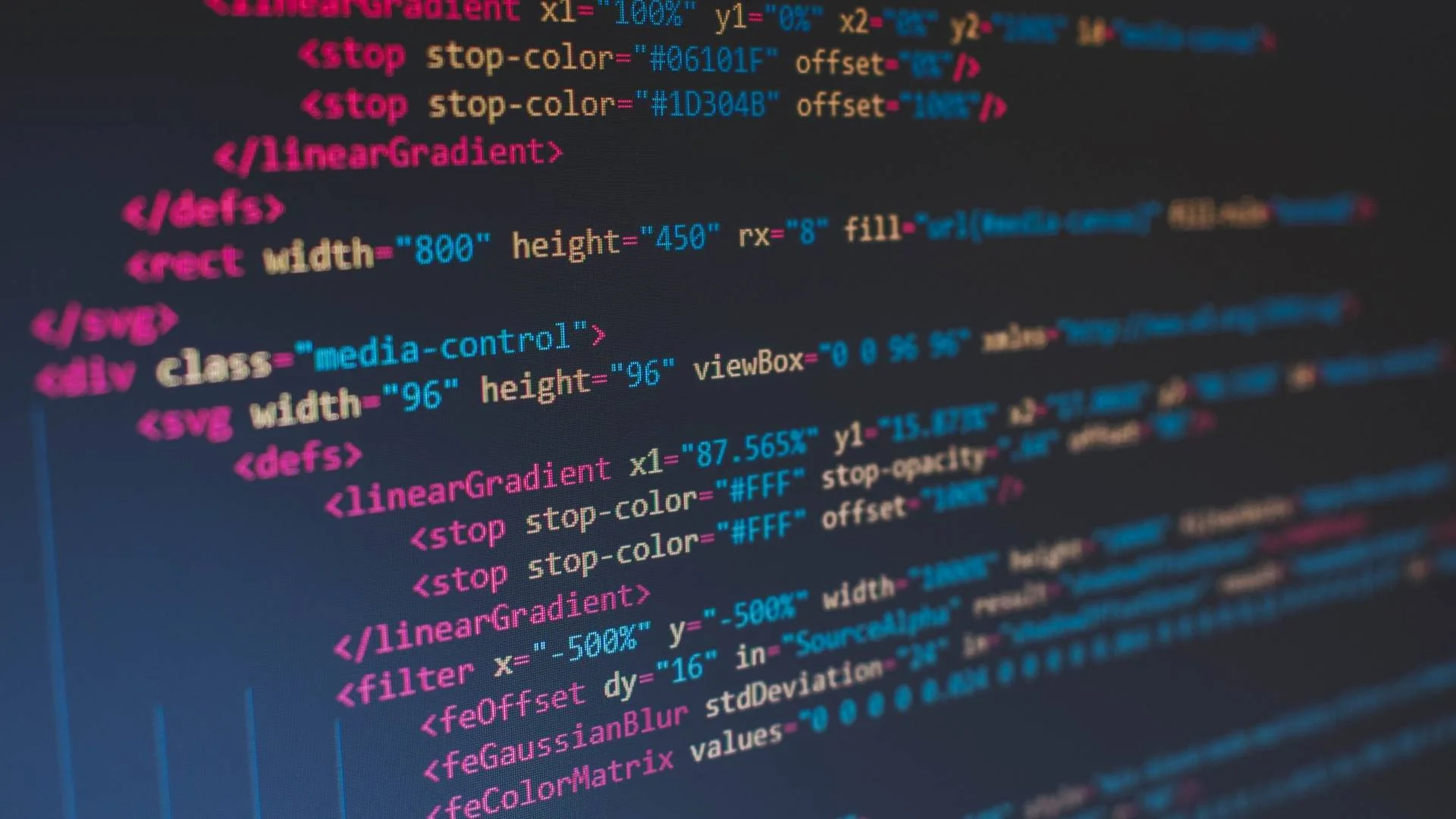 screen showing lines of code