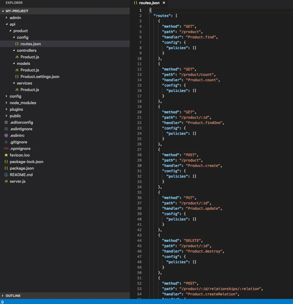 Strapi API routing