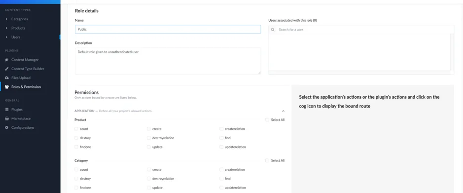 Strapi Roles and permissions changing