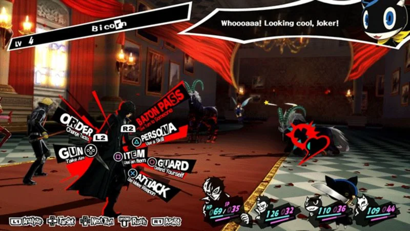 Persona 5 Battle Interface