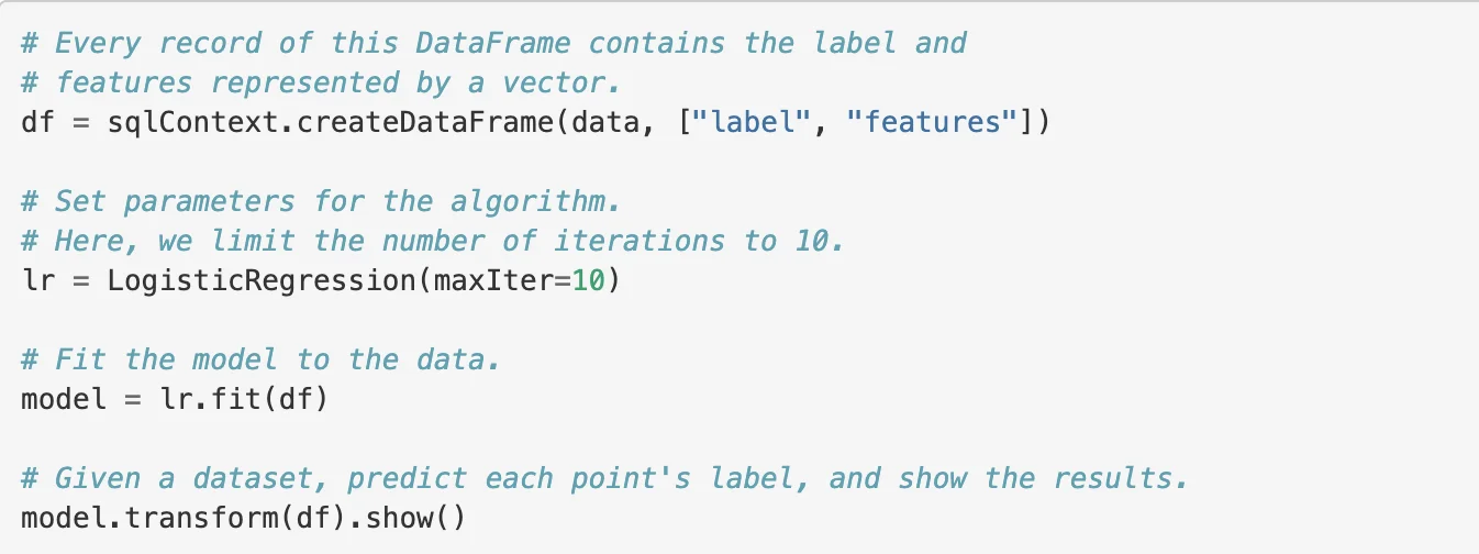 Prediction with Logistic Regression using Apache Spark in Python