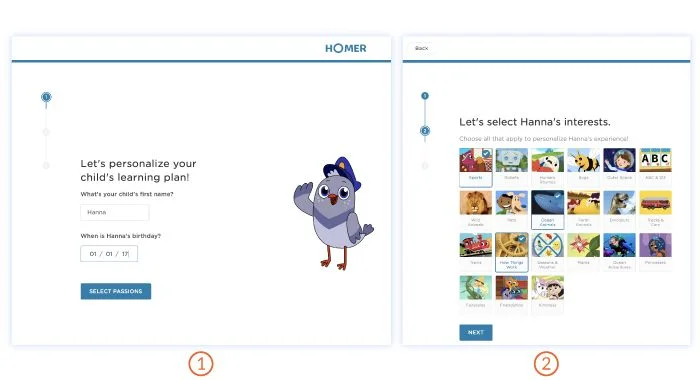 Representation of Homer app