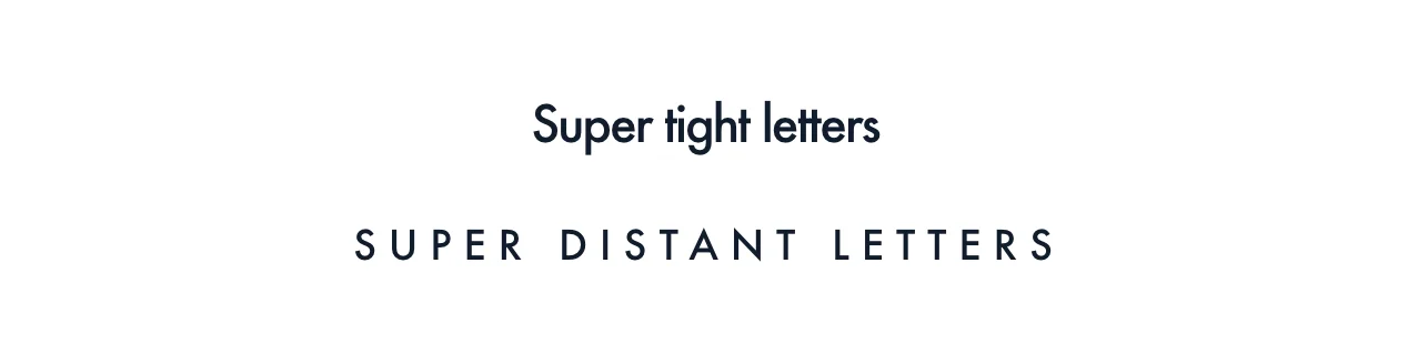 Character Spacing Example