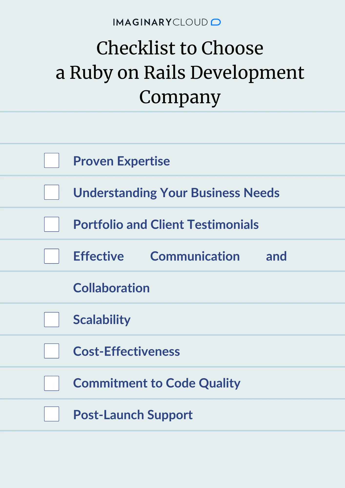 Checkliste zur Auswahl eines Ruby on Rails-Entwicklungsunternehmens
