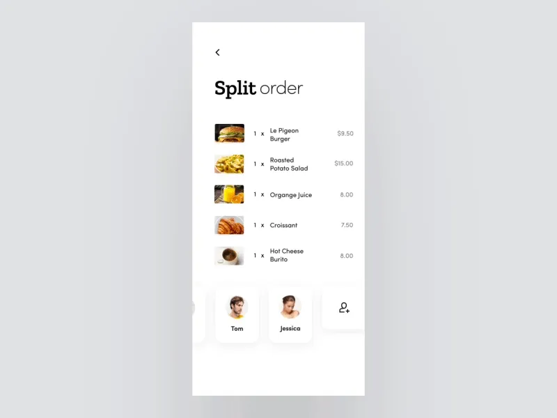Examples of UI/UI interfaces for mobile