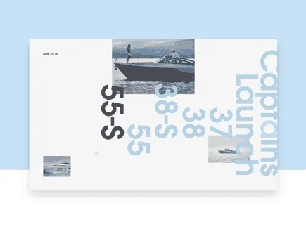 Screen showing WAJER YACHTS page