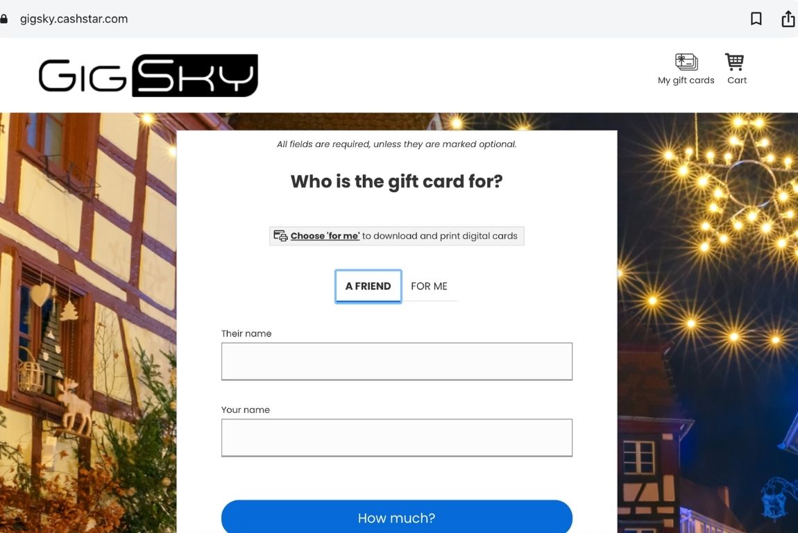 cartão-presente esim