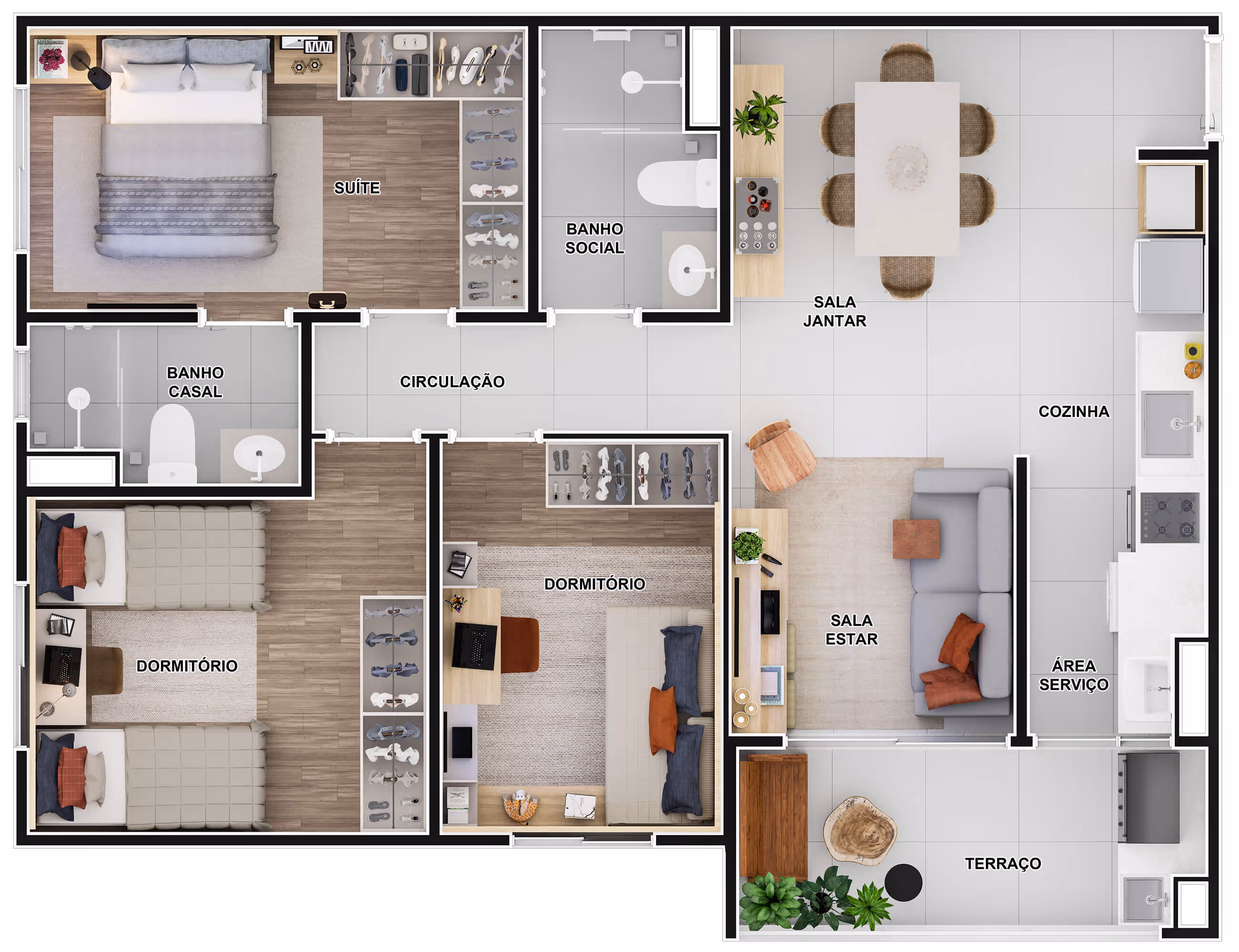 Planta de 3 dorms. final 2