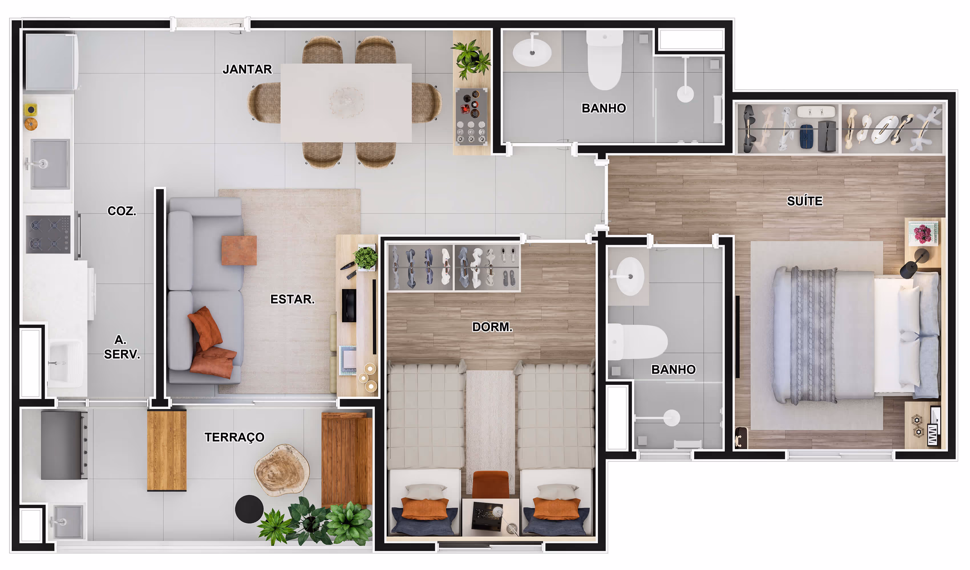 Planta de 2 dorms. final 2