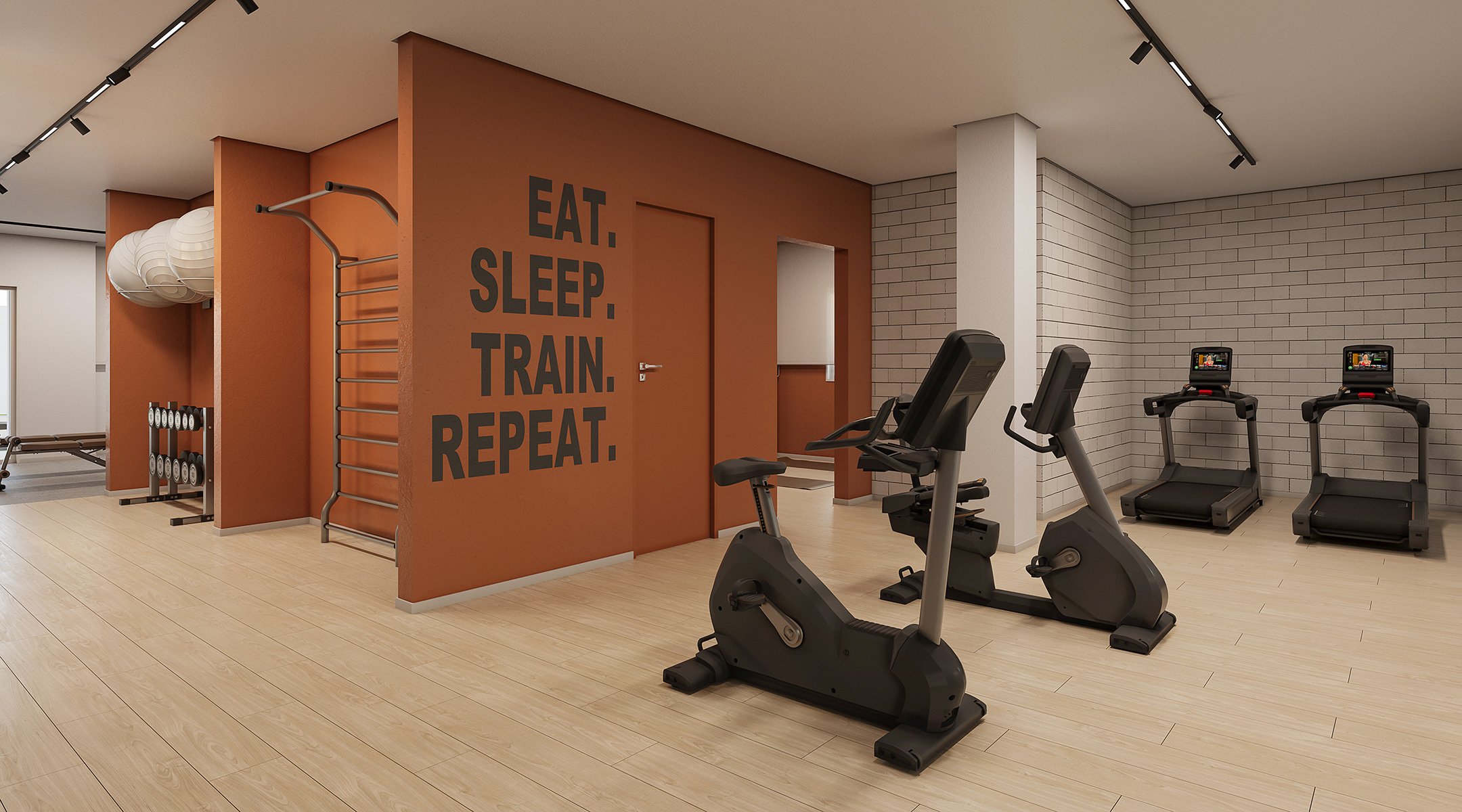 Perspectiva ilustrada do fitness