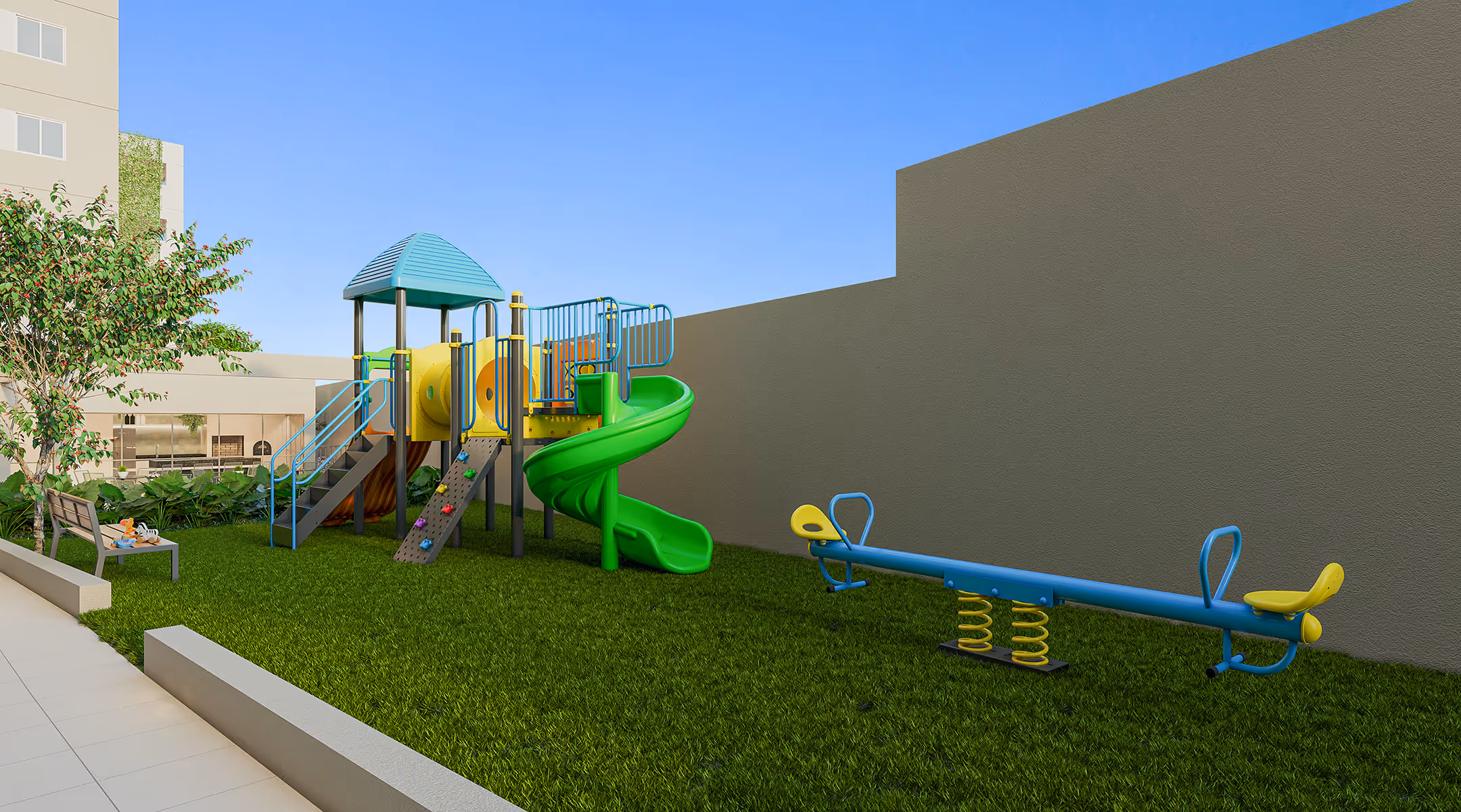 Perspectiva ilustrada do playground