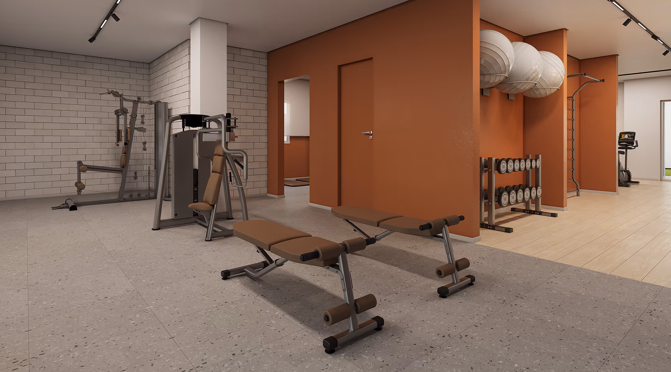 Perspectiva ilustrada do fitness