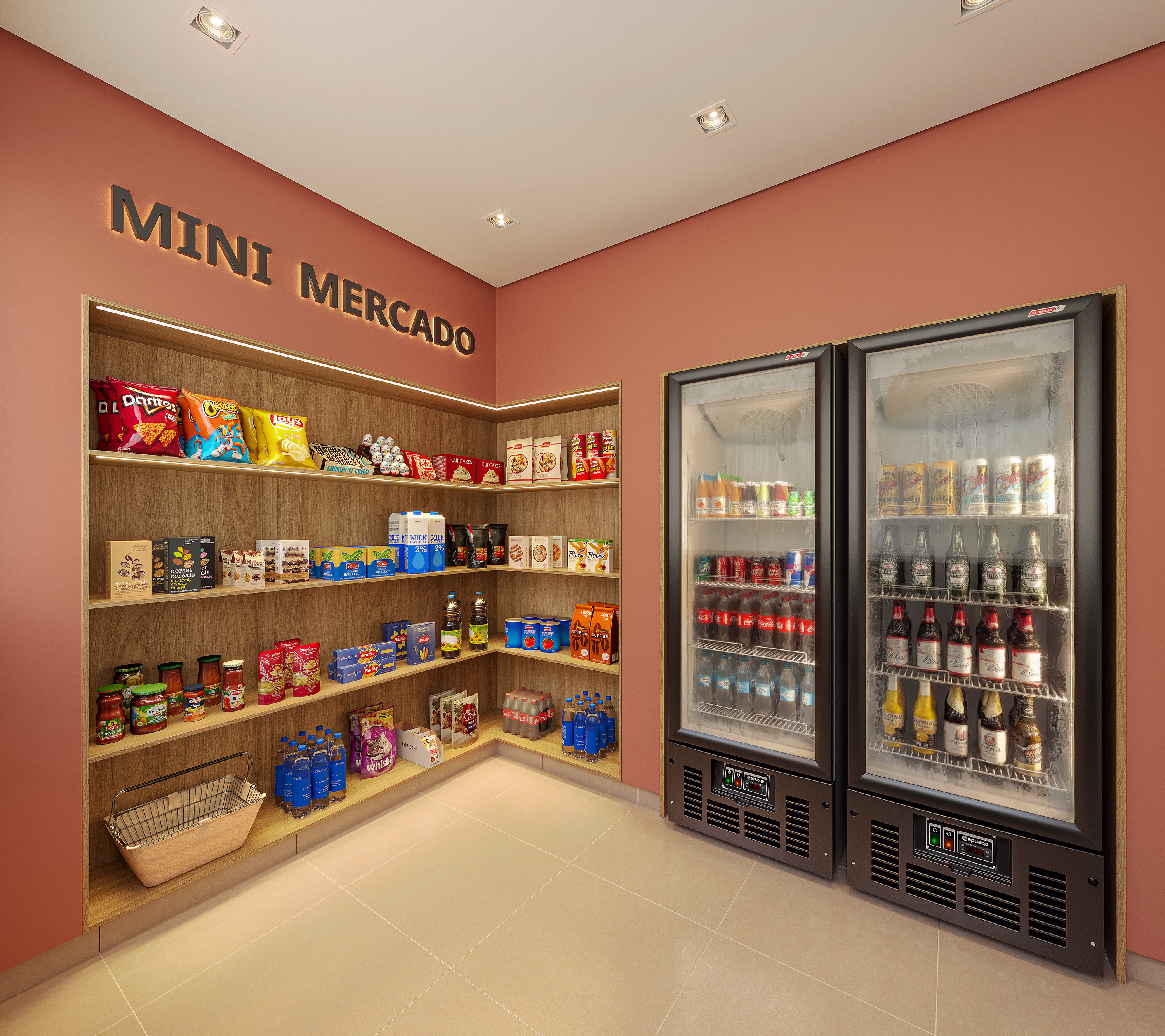 Perspectiva ilustrada do mercado