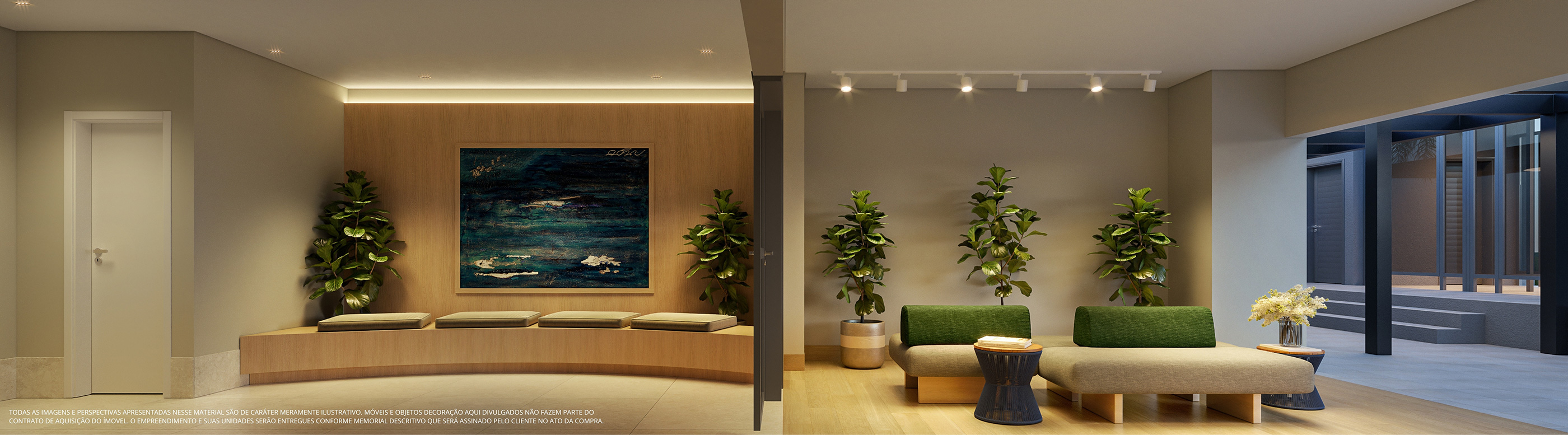 Perspectiva ilustrada do lobby