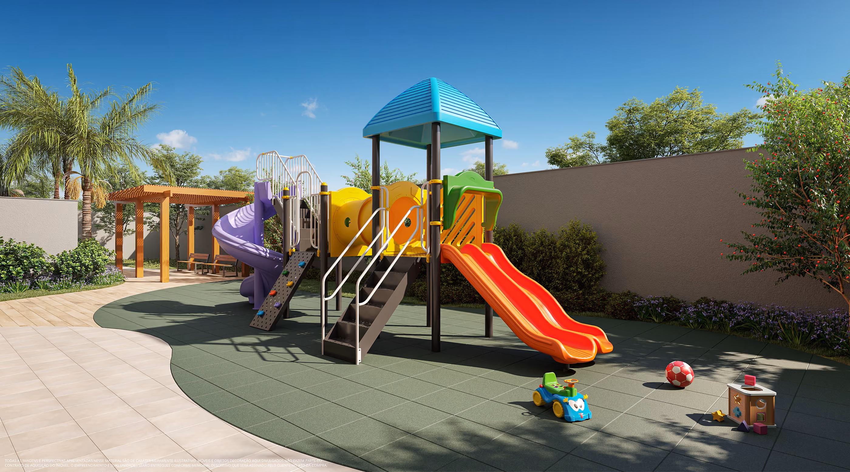 Perspectiva ilustrada do playground