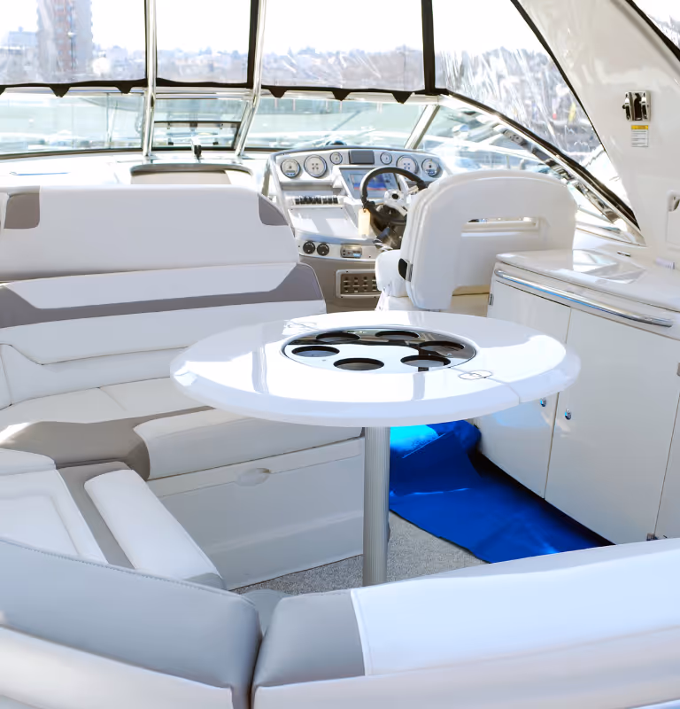 Icon Rocklear isn’t just for cars — Houdini Wraps protects marine interiors with advanced ceramic formulas for water and stain resistance.

