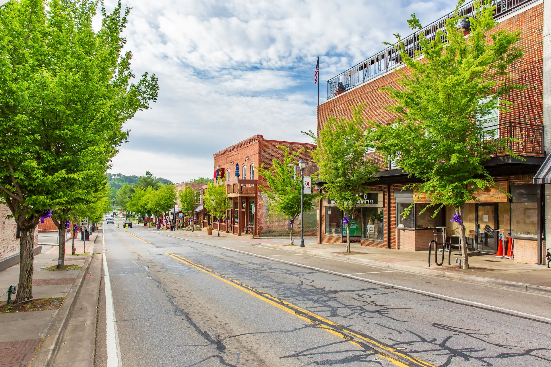 The town of Ellijay in North Georgia