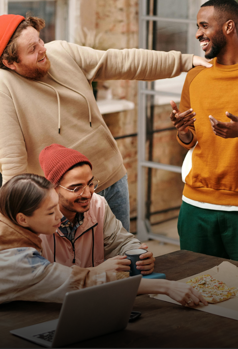 A group of people gathered around a meal