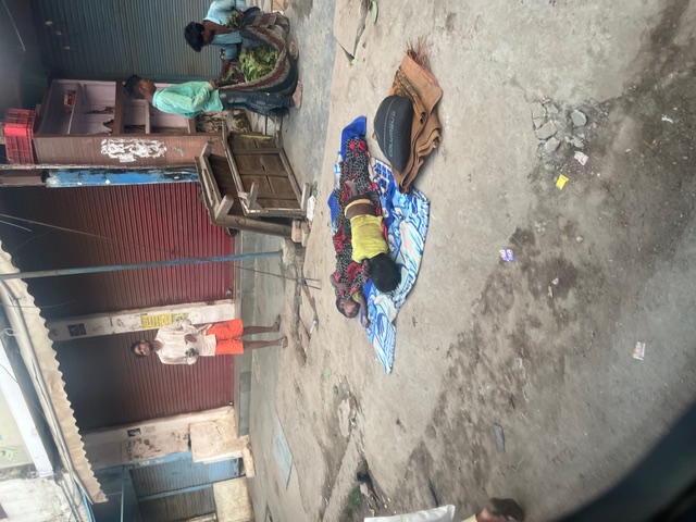Kids laying in the street