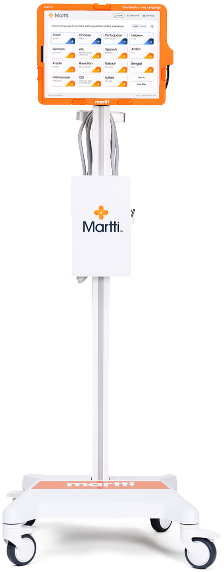 Martti device with rolling cart