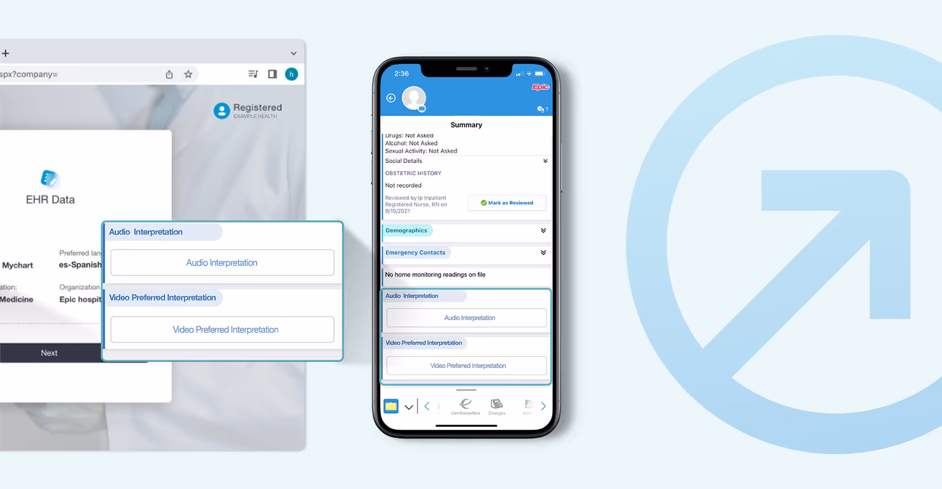 Voyce's Epic EHR integration