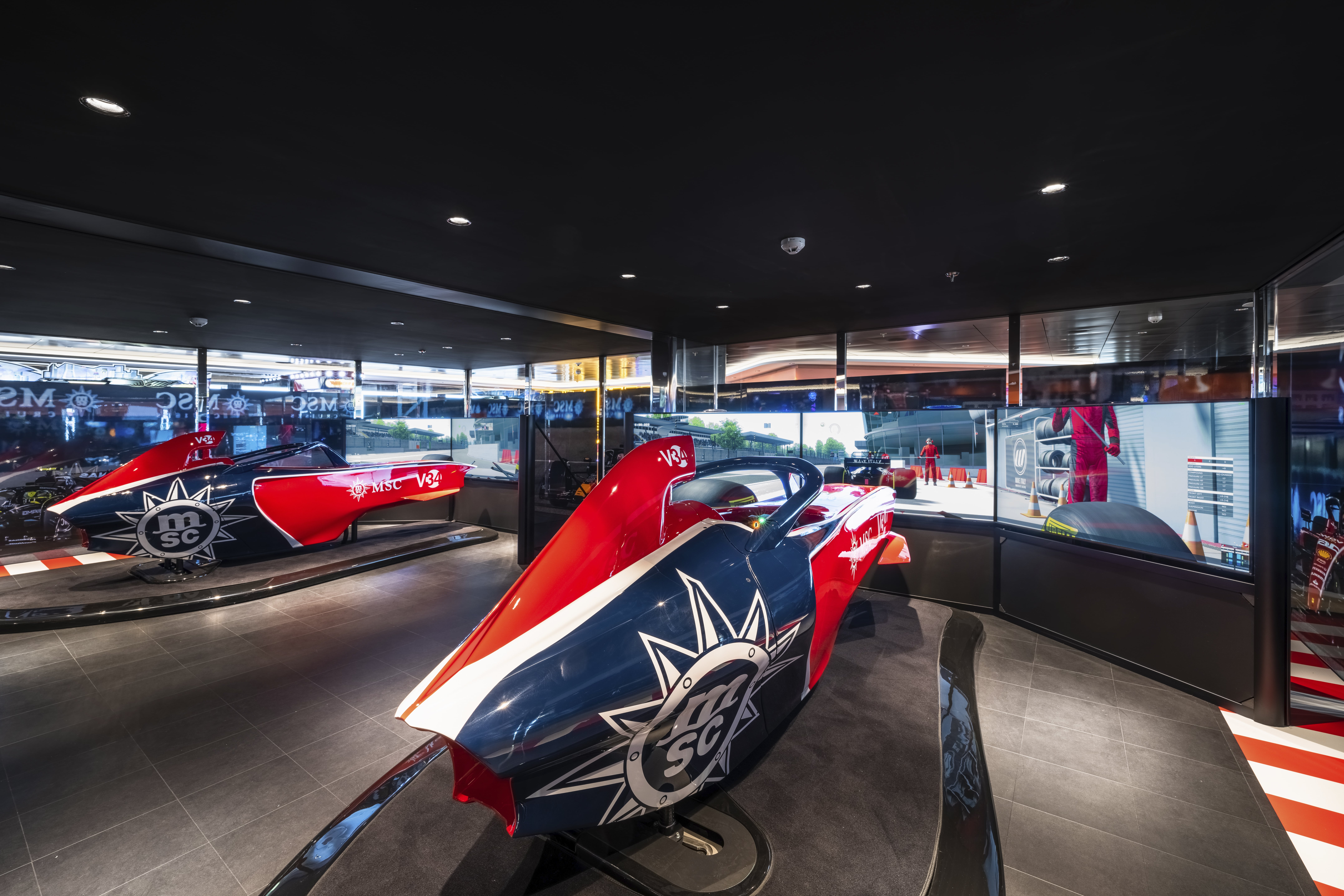 F1-simulator, MSC Euribia. Foto: MSC Cruises