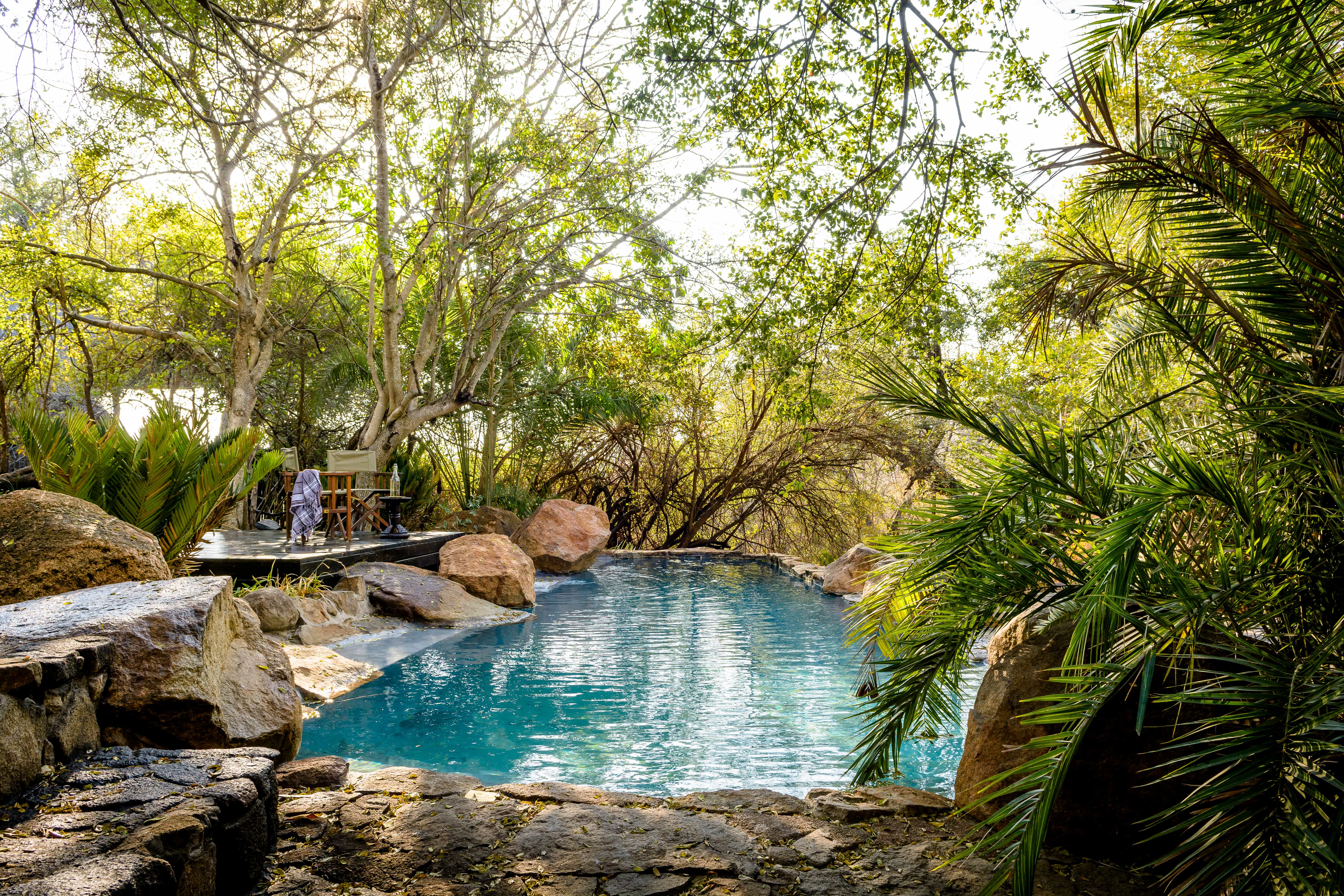 Bassenget på Ebony Lodge. Foto: Singita