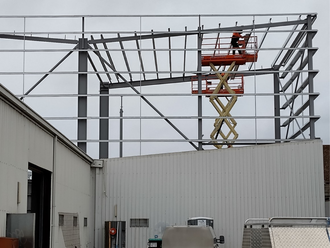 Structural Steel roof extension project