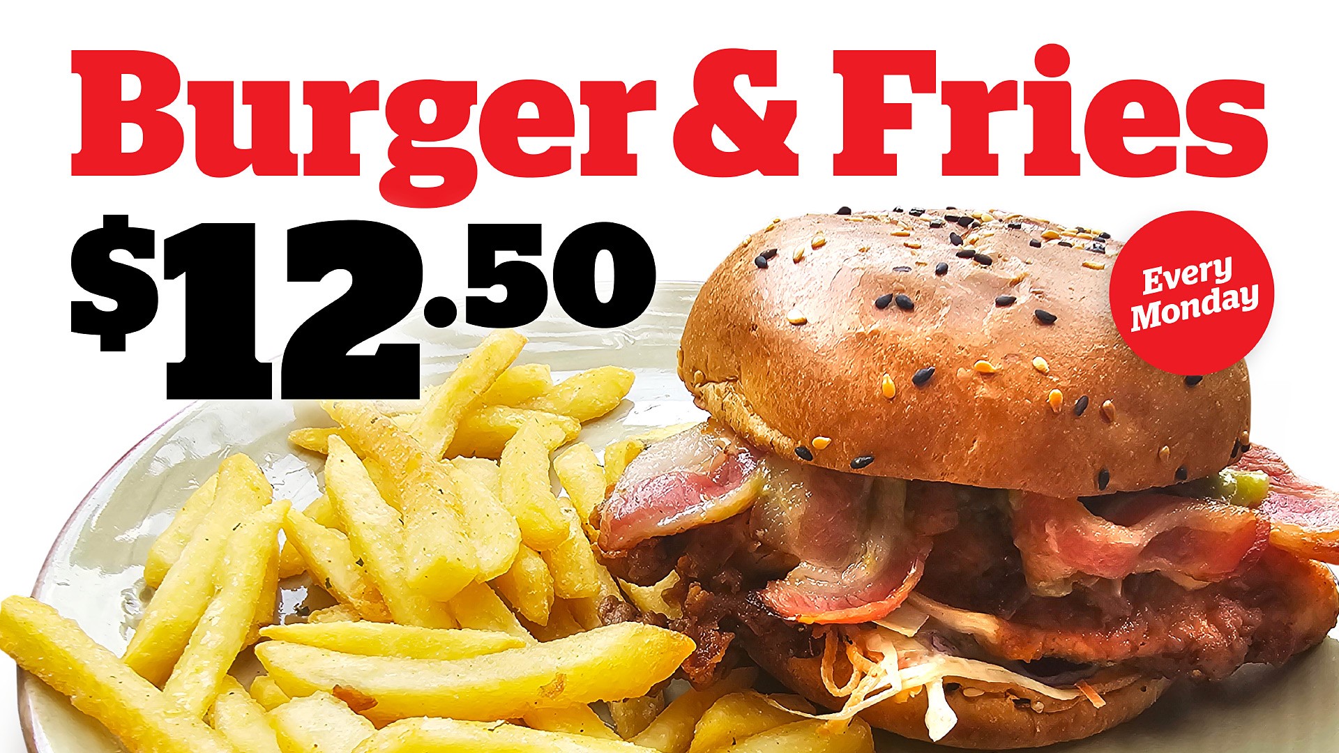 $12.50 Burger & Fries