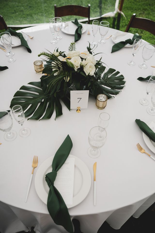 Elegant event setup and table arrangement