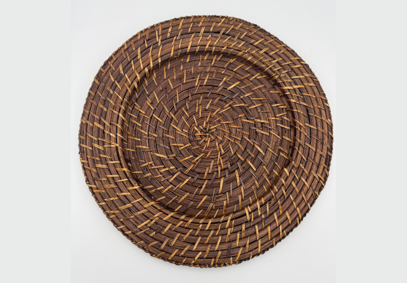 13" Dark Rattan Chargers