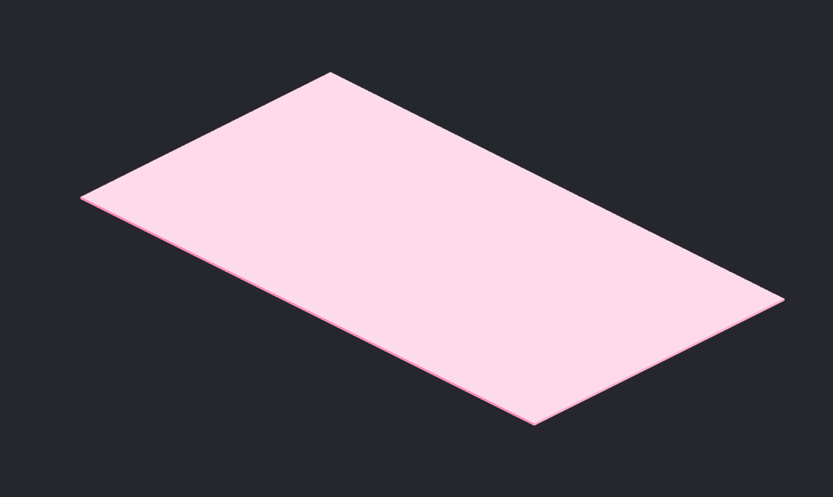Animation of a pink rectangular card flipping to reveal different text messages on a dark gray background.