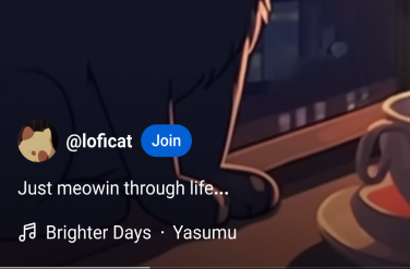A cropped view of a vertical live stream UI focusing on a blue button that says "Join"