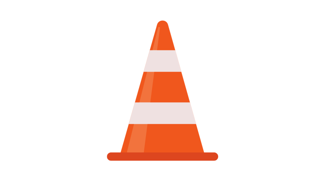 The VLC Media Player logo which is a traffic cone.