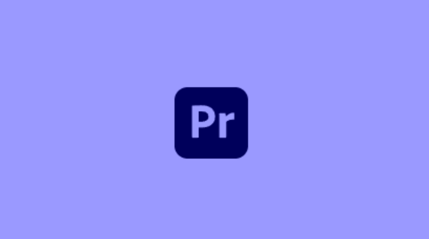 A purple-back logo of Adobe Premiere Pro