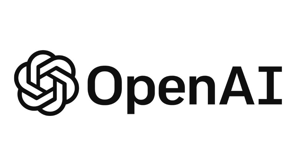 OpenAI's black logo on a white background.