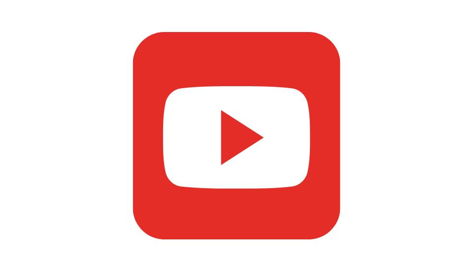 The red and white play button YouTube logo.