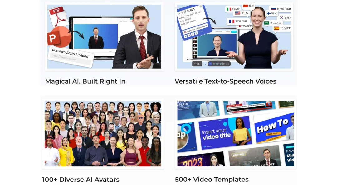 AI Studios' key features for free video editing