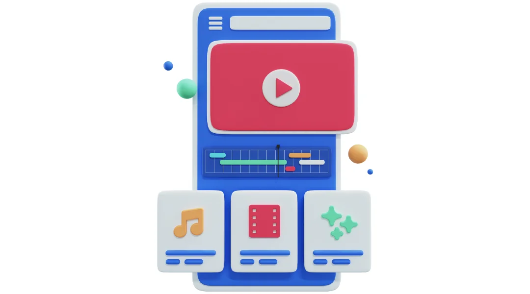 A 3D looking video editor
